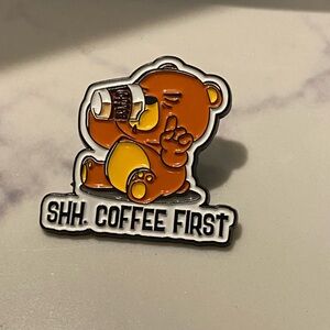 Cute Bear Coffee Enamel Pin